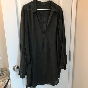 CP Shades green linen dress/top